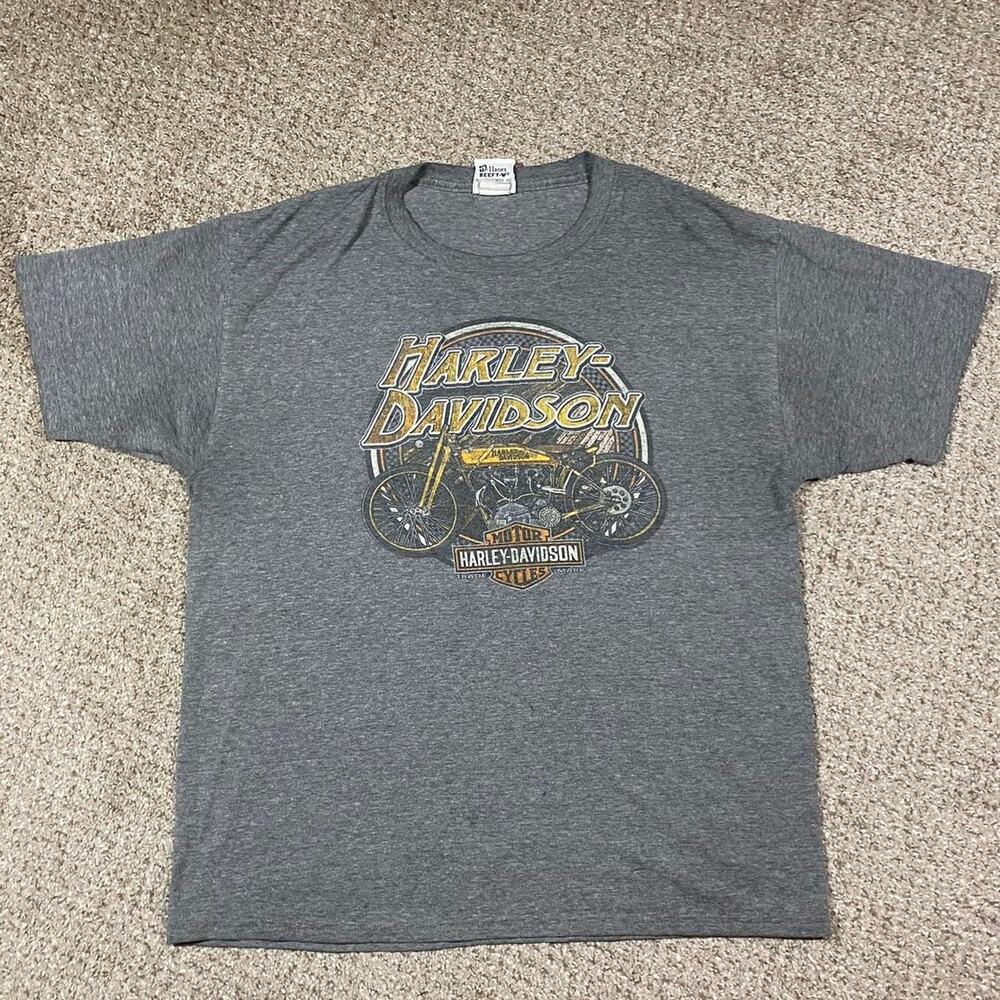 Harley Davidson Shirt Mens XL Cox's Biker Grunge Streetwear Motorcycle NC
